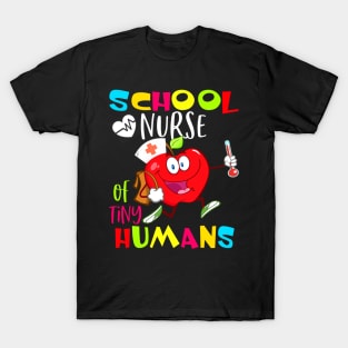 School Nurse Of Tiny Humans Back To School T-Shirt